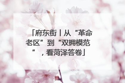 府东街丨从“革命老区”到“双拥模范”，看菏泽答卷